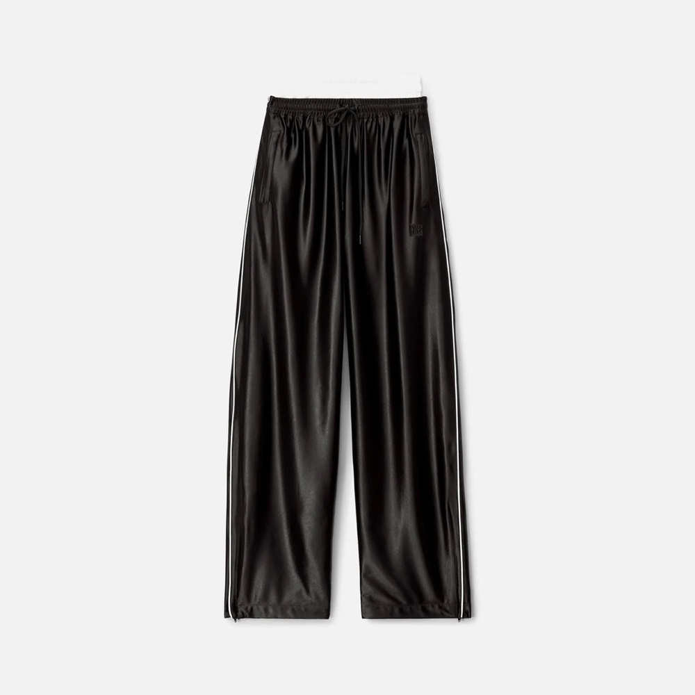 Alexander Wang Black Satin Trousers